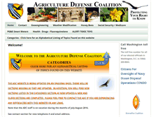 Tablet Screenshot of agriculturedefensecoalition.org